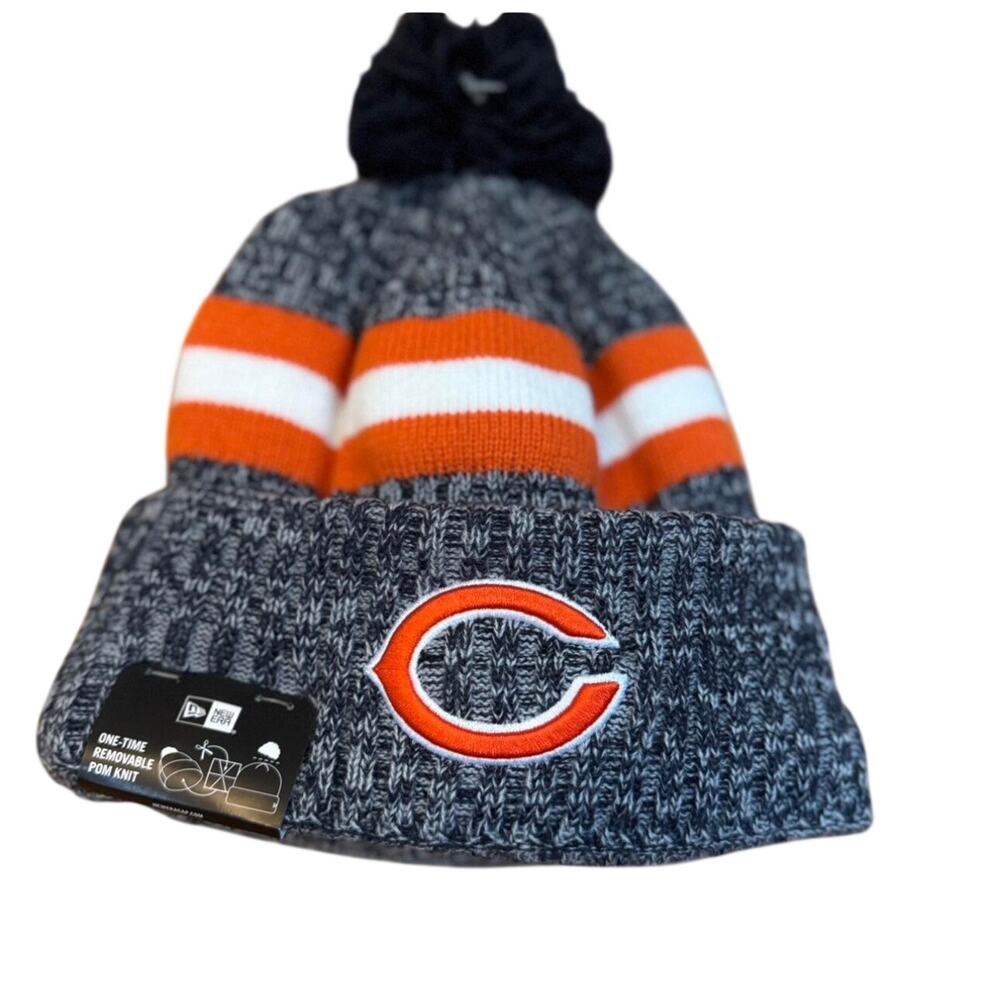 Chicago Bears Beanie Hat Grey Orange NFL Knit Winter Cap New With Tags